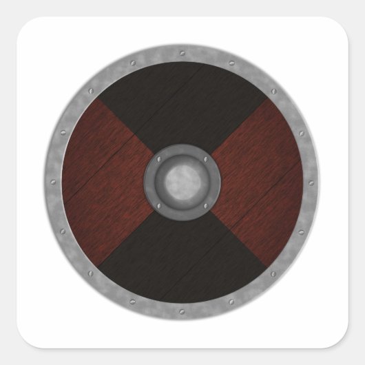Viking Circle Shield Quadratischer Aufkleber (Vorderseite)