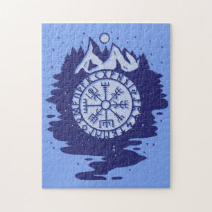 Viking Compass Nordic Symbols Puzzle