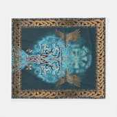 Viking Compass Yggdrasil Fleecedecke (Vorderseite (Horizontal))
