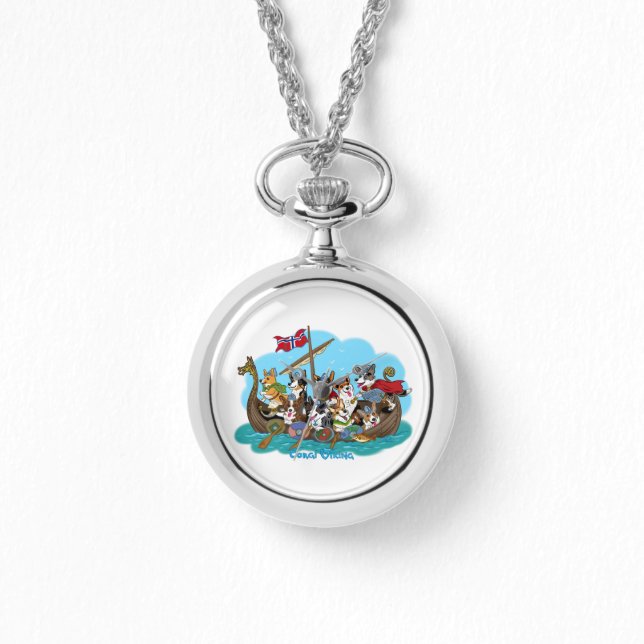 Viking Corgis Armbanduhr (Vorderseite)