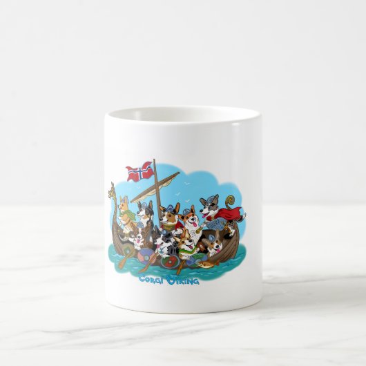 Viking Corgis Kaffeetasse (Mittel)