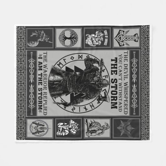 Viking der Krieger antwortete, ich sei der Sturm Fleecedecke (Vorderseite (Horizontal))