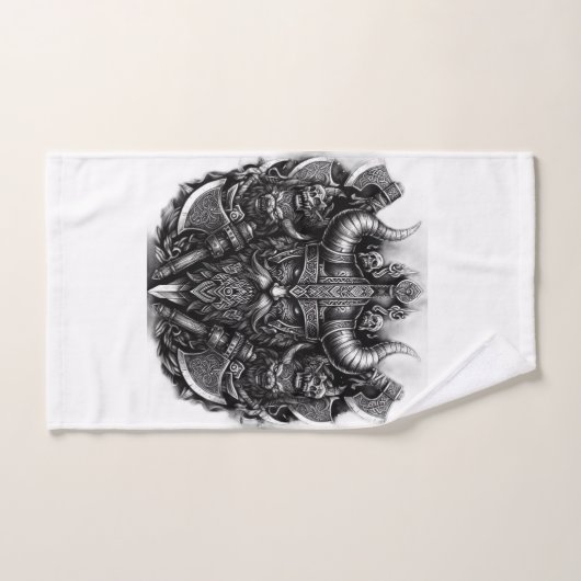 Viking Design Badhandtuch Set (Handtuch)