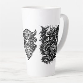 Viking, Dragon & Shield Maiden – Nordic Mythic Ink Milchtasse