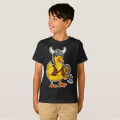 Viking Duck Funny Warrior Design  T-Shirt (Vorne ganz)