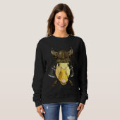 Viking Duck Renaissance Medieval Norse Pagan Valha Sweatshirt (Vorne ganz)