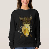 Viking Duck Renaissance Medieval Norse Pagan Valha Sweatshirt (Vorderseite)