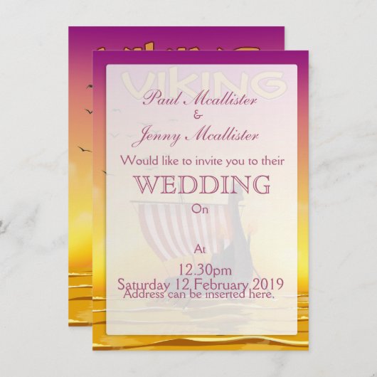 Viking Einladung (Vorne/Hinten)