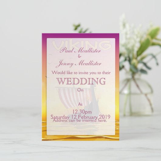 Viking Einladung (Stehend Vorderseite)