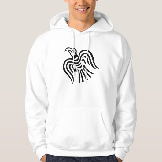 Viking-Fahnen-Raben-Symbol Hoodie (Vorderseite)