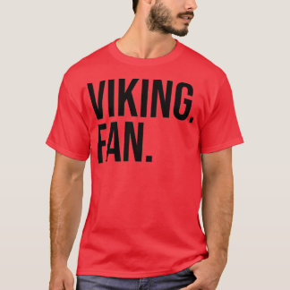 Viking Fan schwarzer Text T-Shirt