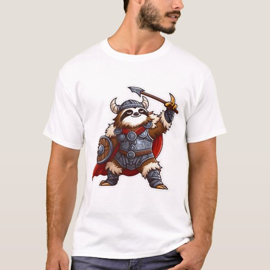 Viking Faultier Oversized T-Shirt (Vorderseite)