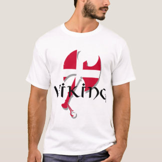 Viking - Flagge Dänische-Vikings Dänemark Axt T-Shirt