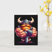 Viking Flex Muscles Fan Lover Bodybuilding Gym Karte (Gelbe Blume)