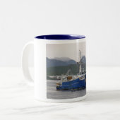 Viking-Forscher, Schleppnetzfischer im Zweifarbige Tasse (Vorderseite Links)