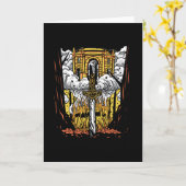 Viking Funeral Karte (Gelbe Blume)