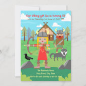 Viking Girl Birthday Party Einladung (Vorderseite)