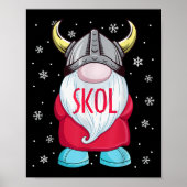 Viking Gnome Skol Christmas Norse Pajama Viking Me Poster (Vorne)