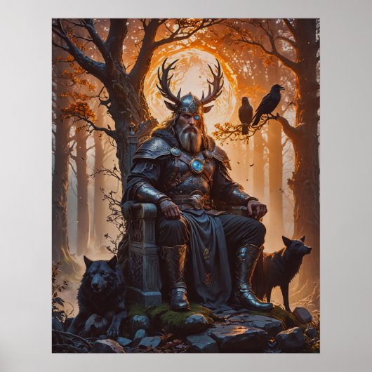 Viking God Odin Poster (Vorne)