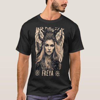 Viking Goddess Freya Shieldmaiden Celtic Mythology T-Shirt