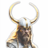 VIKING GOLD LONG HORNS AUTO AUFKLEBER (Vorderseite)