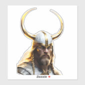 VIKING GOLD LONG HORNS AUTO AUFKLEBER (Blatt)