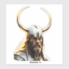 VIKING GOLD LONG HORNS AUTO AUFKLEBER