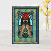 Viking-Göttin-Gruß-Karte Karte (Gelbe Blume)