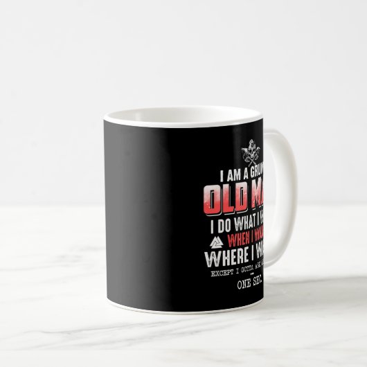 Viking Grumpy Ich bin ein mürrischer alter Mann Kaffeetasse (VorderseiteRechts)