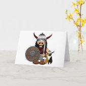 Viking Grußkarte Karte (Gelbe Blume)