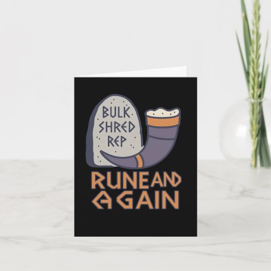 Viking Gym Rune und Fitness Sprichwort für Muskeln Karte (Vorderseite)