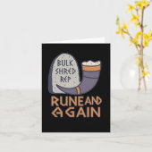 Viking Gym Rune und Fitness Sprichwort für Muskeln Karte (Gelbe Blume)