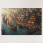 Viking Harbor Jigsaw Puzzle (Horizontal)