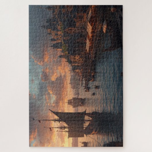 Viking Harbor Jigsaw Puzzle (Vertikal)