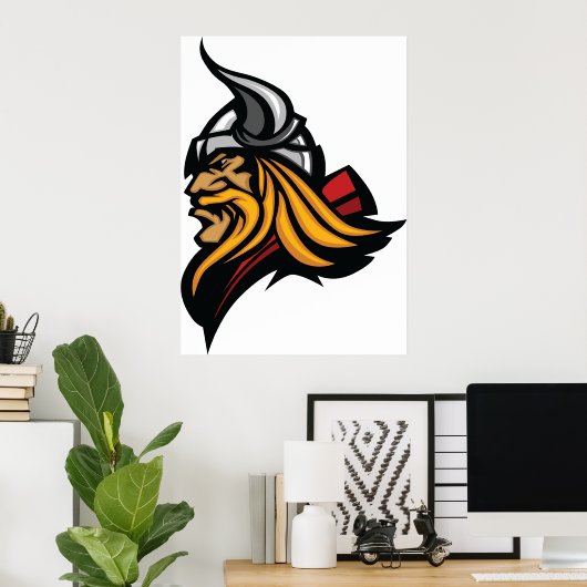 Viking Head Poster (Heimbüro)