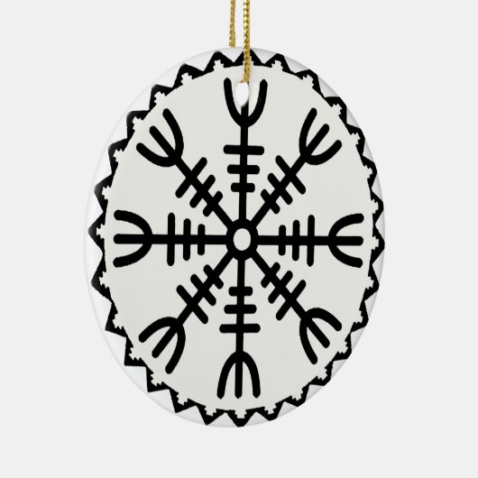 Viking Helm of Awe Keramikornament (Rechts)