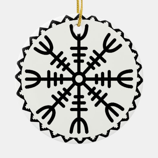 Viking Helm of Awe Keramikornament (Vorne)