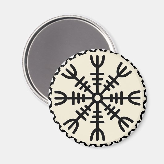 Viking Helm of Awe Magnet (Vorderseite/Rückseite)