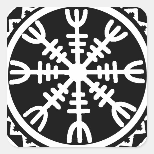 Viking Helm of Awe Quadratischer Aufkleber (Vorderseite)