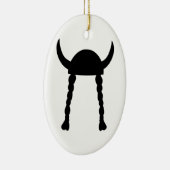 Viking Helm und Braids Keramikornament (Rechts)