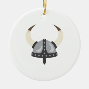 Viking Helmet Keramik Ornament