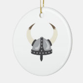 Viking Helmet Keramik Ornament (Links)