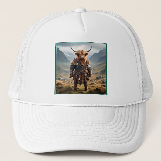 Viking Highland Cow,  Truckerkappe (Vorderseite)