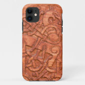 Viking-Holzschnitzen Case-Mate iPhone Hülle (Rückseite)
