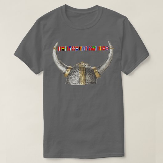 Viking Horned Helm T-Shirt (Design vorne)