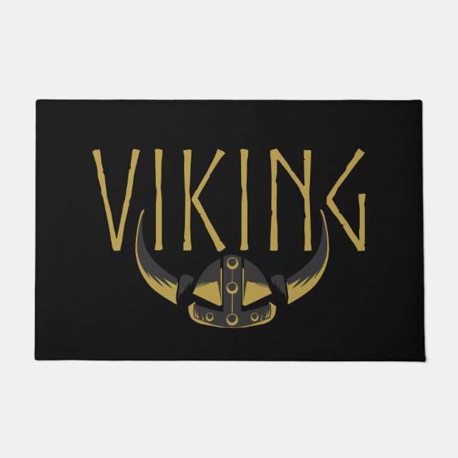 Viking Horned Helmet Doormats Fußmatte (Vorderseite)