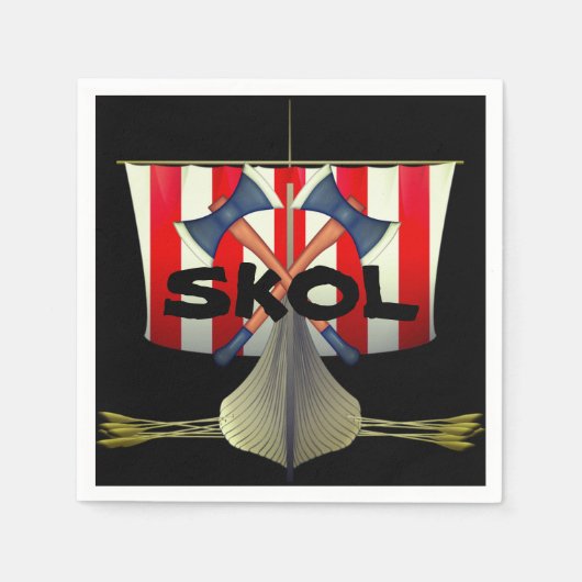 Viking Inspiriertes Paper Party Napkins Serviette (Vorderseite)