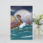 Viking Invasion Fleet Briefpapier (Stehend Vorderseite)