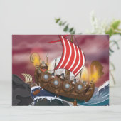 Viking Invasion Fleet Einladung (Stehend Vorderseite)