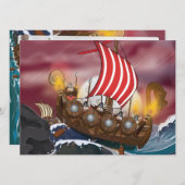 Viking Invasion Fleet Einladung (Vorne/Hinten)